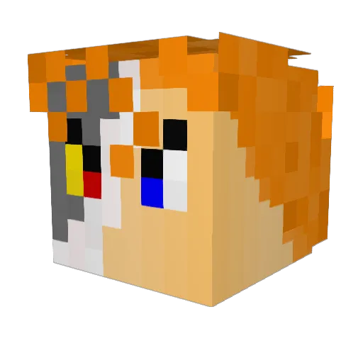 BlackBlood1652 Minecraft avatar head, 3D render