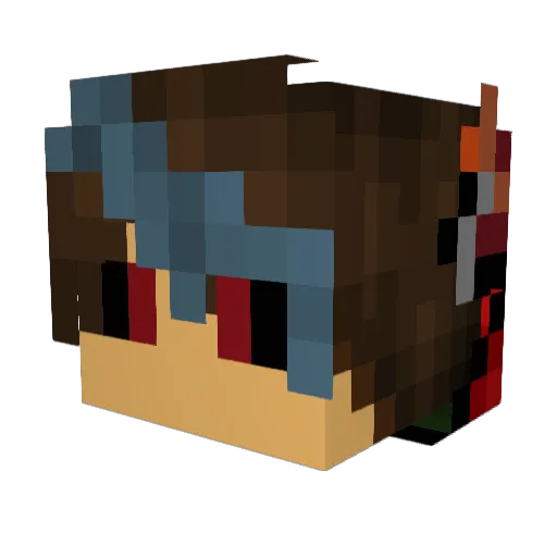BlackBloodAlpha1 Minecraft avatar head, 3D render