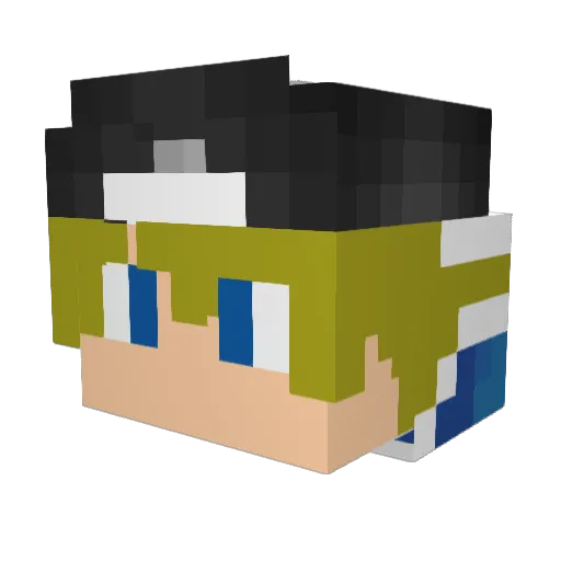 BlackBoxer85 Minecraft avatar head, 3D render