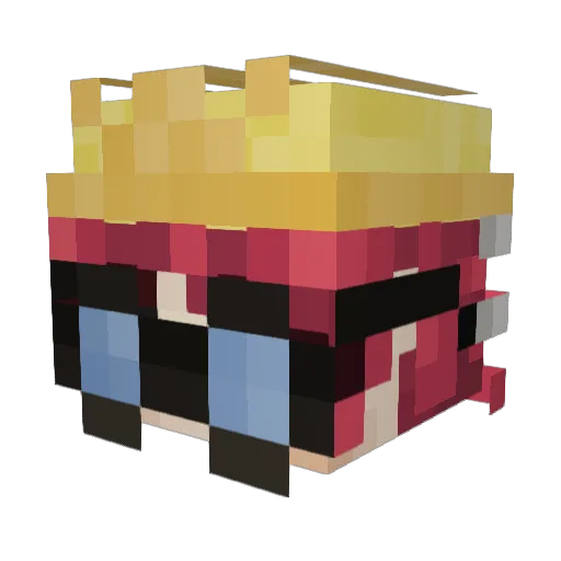 BlackBuster1999 Minecraft avatar head, 3D render