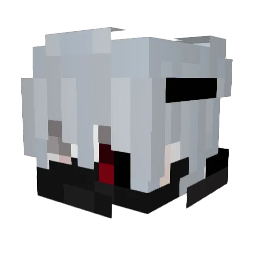 BlackCaatt Minecraft avatar head, 3D render