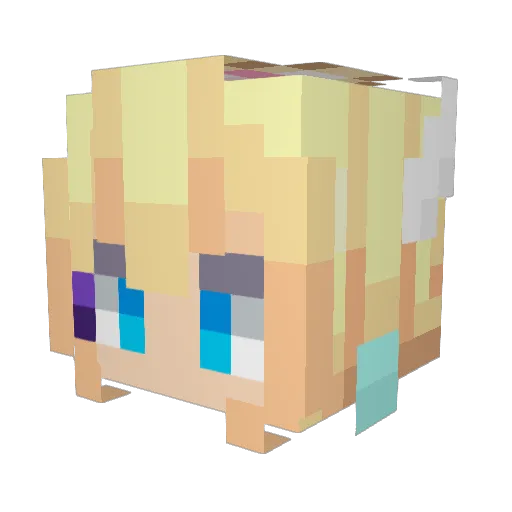 BlackCat002 Minecraft avatar head, 3D render