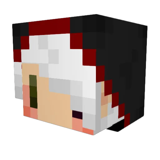 BlackCat1175 Minecraft avatar head, 3D render