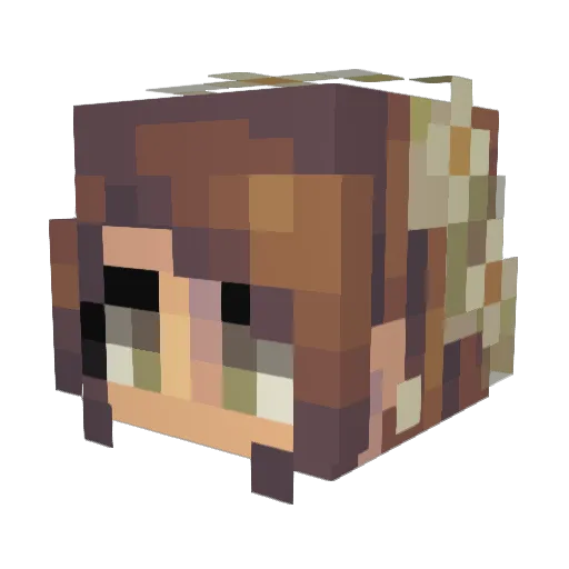 BlackCat13_11 Minecraft avatar head, 3D render