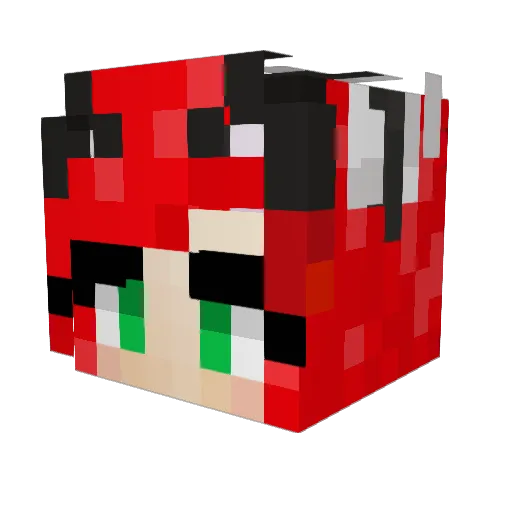 BlackCat_2203 Minecraft avatar head, 3D render