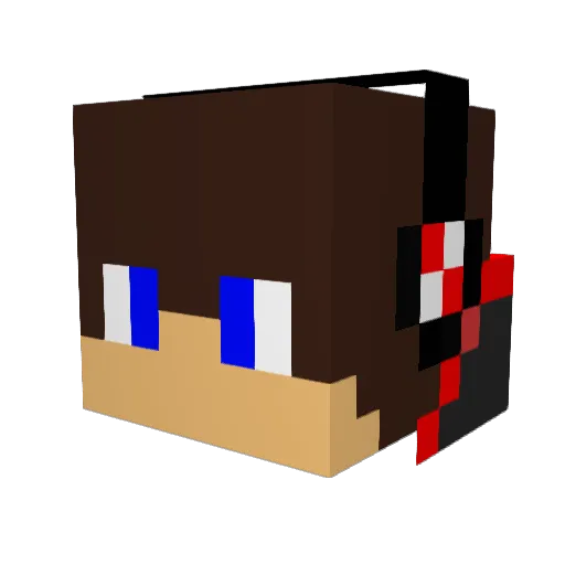BlackCityGamer Minecraft avatar head, 3D render