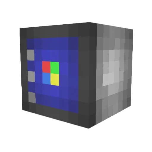 BlackCodes Minecraft avatar head, 3D render