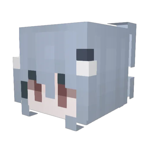 BlackCollapse Minecraft avatar head, 3D render