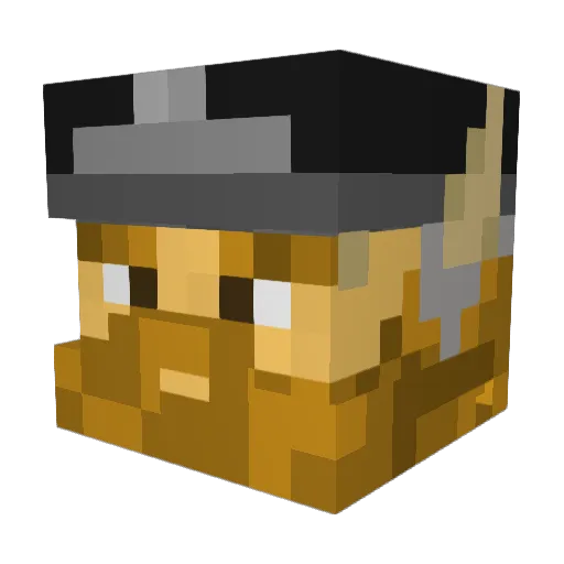 BlackCompany Minecraft avatar head, 3D render