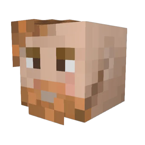 BlackCorso Minecraft avatar head, 3D render