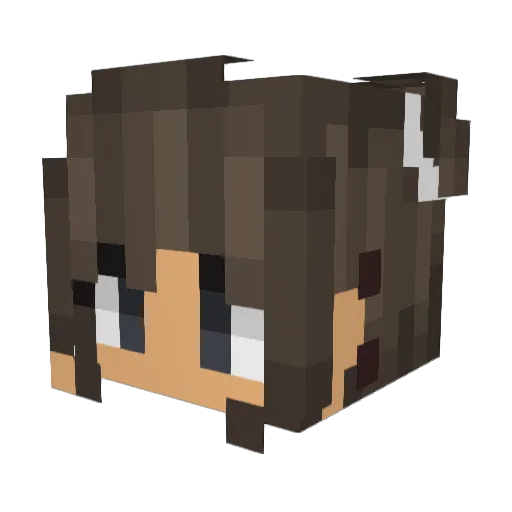 BlackCrystal2021 Minecraft avatar head, 3D render
