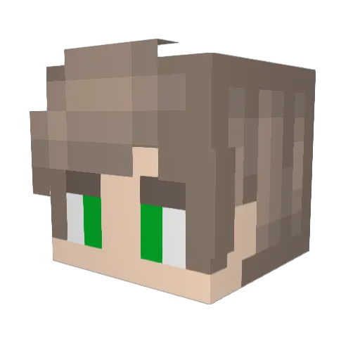 BlackCyclops39 Minecraft avatar head, 3D render
