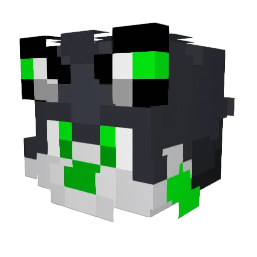 BlackDXXX Minecraft avatar head, 3D render