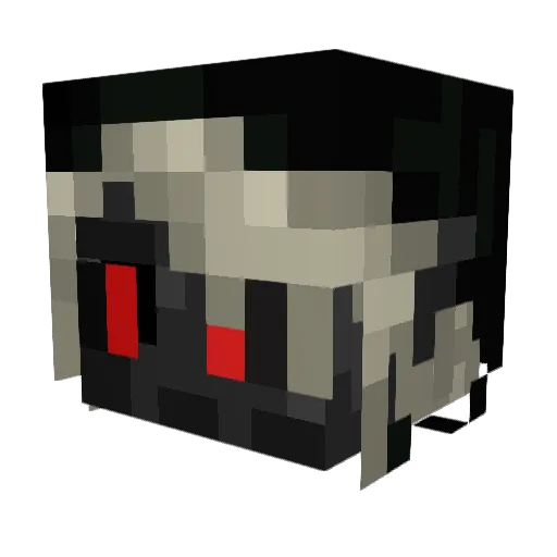 BlackDarken Minecraft avatar head, 3D render