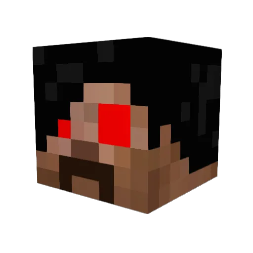 BlackDeath50 Minecraft avatar head, 3D render