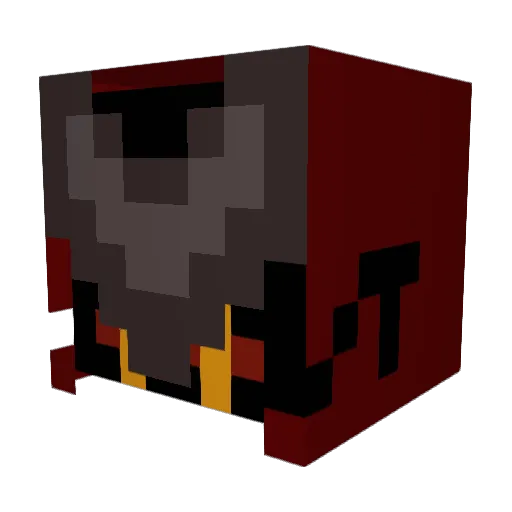 BlackDeathHeart Minecraft avatar head, 3D render