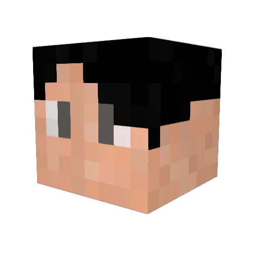 BlackDeltaZero Minecraft avatar head, 3D render