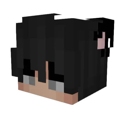BlackDemon23 Minecraft avatar head, 3D render