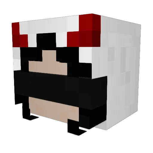 BlackDevilVanni Minecraft avatar head, 3D render