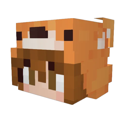 BlackDevilia Minecraft avatar head, 3D render