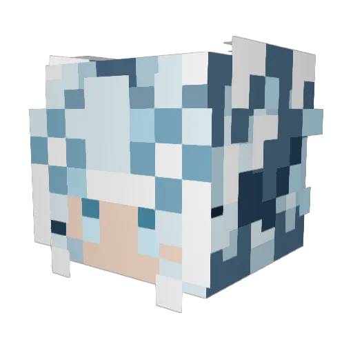 BlackDie__ Minecraft avatar head, 3D render