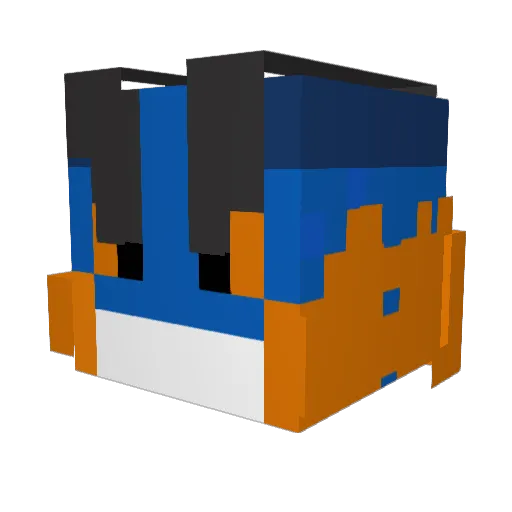 BlackDiesel Minecraft avatar head, 3D render