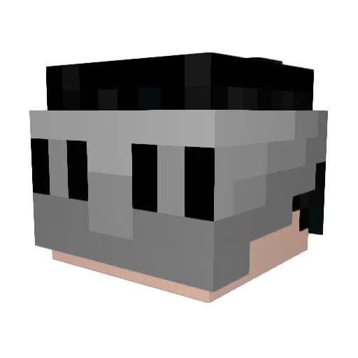 BlackDirective Minecraft avatar head, 3D render