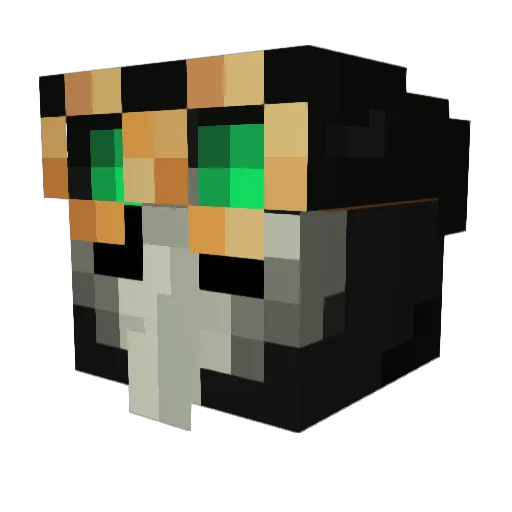 BlackDogManor Minecraft avatar head, 3D render