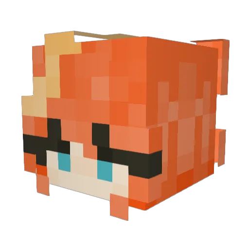 BlackDonat Minecraft avatar head, 3D render