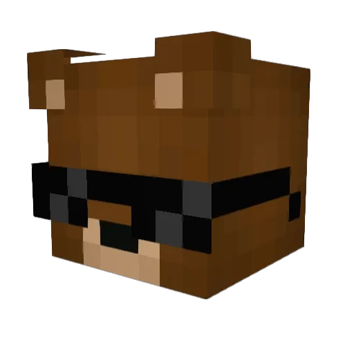BlackDong Minecraft avatar head, 3D render