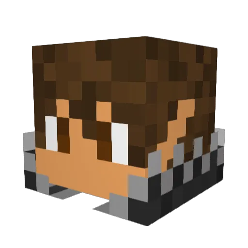BlackDragon28 Minecraft avatar head, 3D render