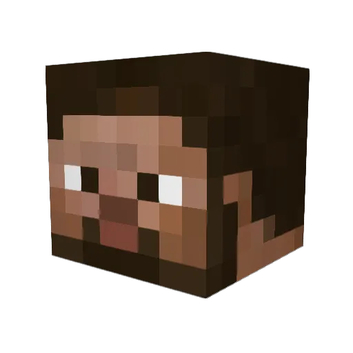 BlackDragonGT Minecraft avatar head, 3D render