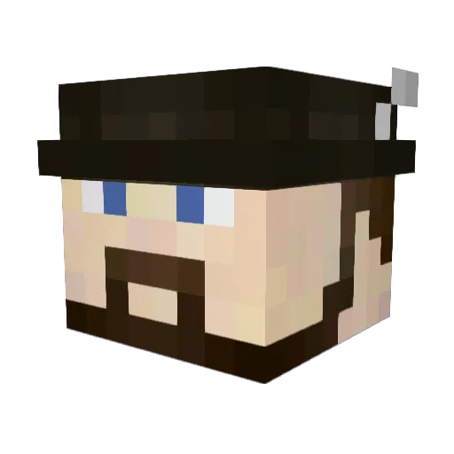 BlackDragonIV Minecraft avatar head, 3D render