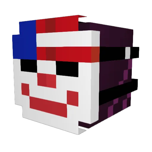 BlackEagleFna Minecraft avatar head, 3D render