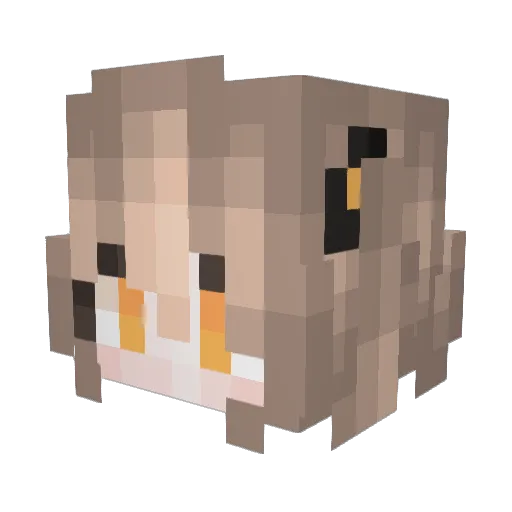 BlackEve Minecraft avatar head, 3D render