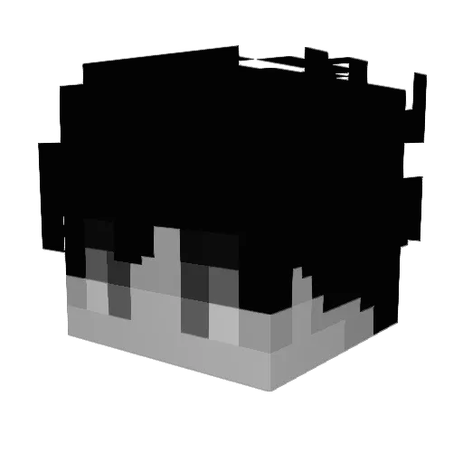 BlackExia Minecraft avatar head, 3D render