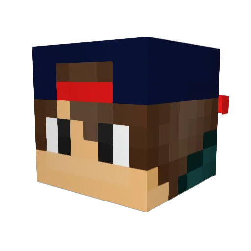 BlackEye4 Minecraft avatar head, 3D render