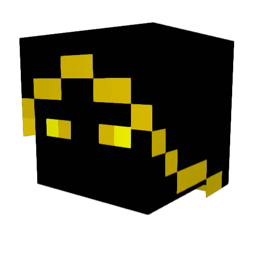 BlackFantom2000 Minecraft avatar head, 3D render