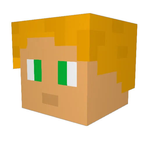 BlackFeoniX Minecraft avatar head, 3D render