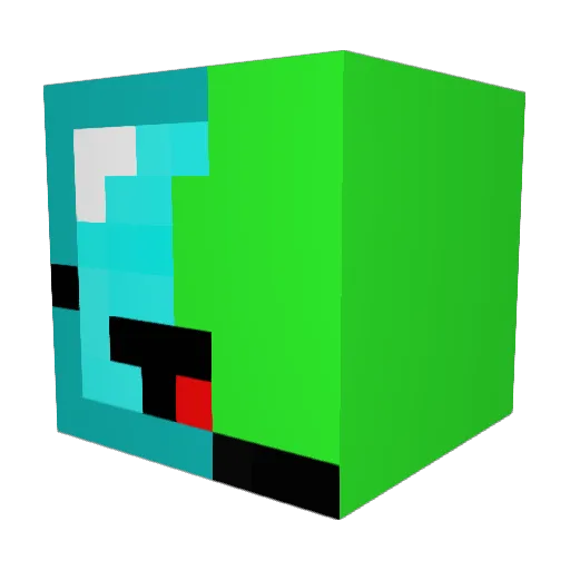 BlackFire1124 Minecraft avatar head, 3D render