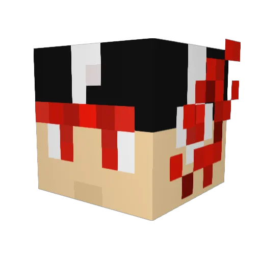 BlackFlame95 Minecraft avatar head, 3D render
