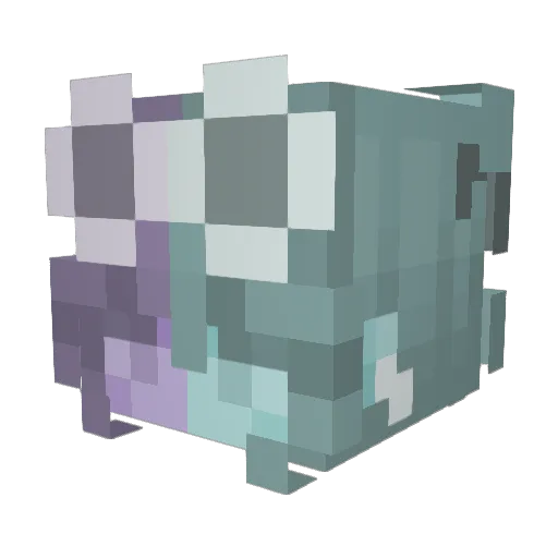 BlackFlower12 Minecraft avatar head, 3D render