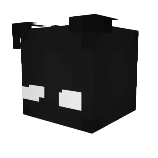 BlackForces02 Minecraft avatar head, 3D render