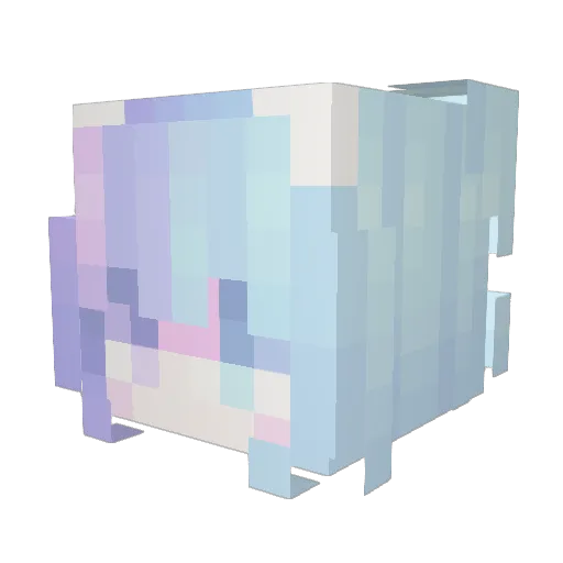 BlackFoxes Minecraft avatar head, 3D render