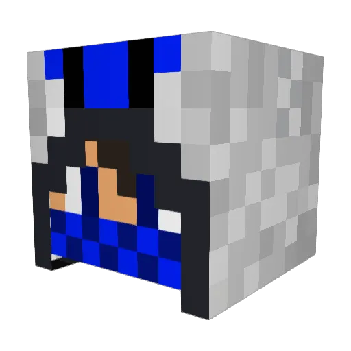 BlackGhost0227 Minecraft avatar head, 3D render