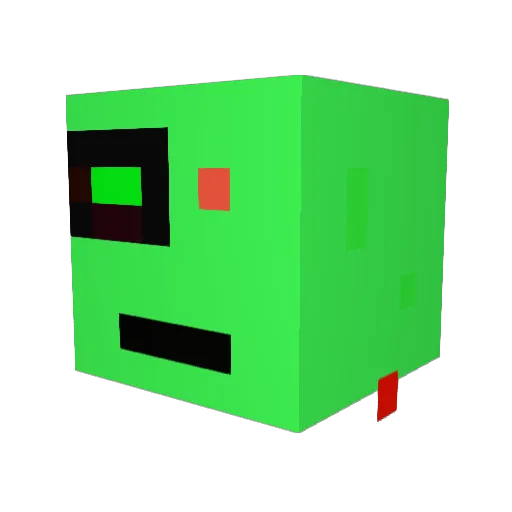 BlackGhost160 Minecraft avatar head, 3D render