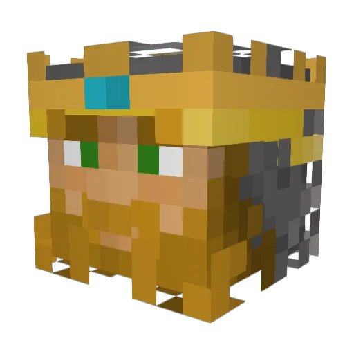 BlackGoblin34 Minecraft avatar head, 3D render