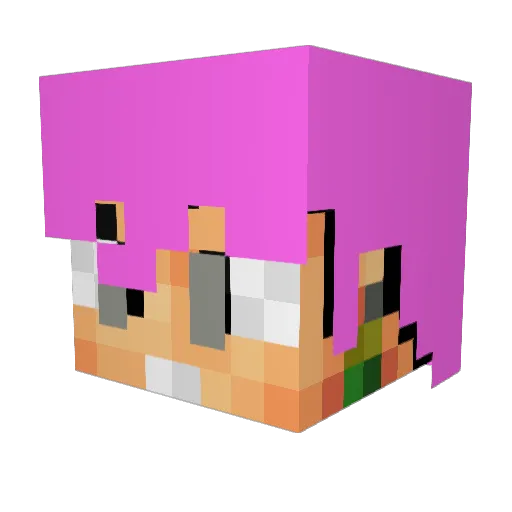 BlackGokuSSJR Minecraft avatar head, 3D render