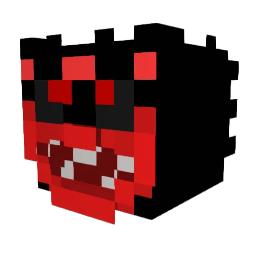 BlackGuardian65 Minecraft avatar head, 3D render