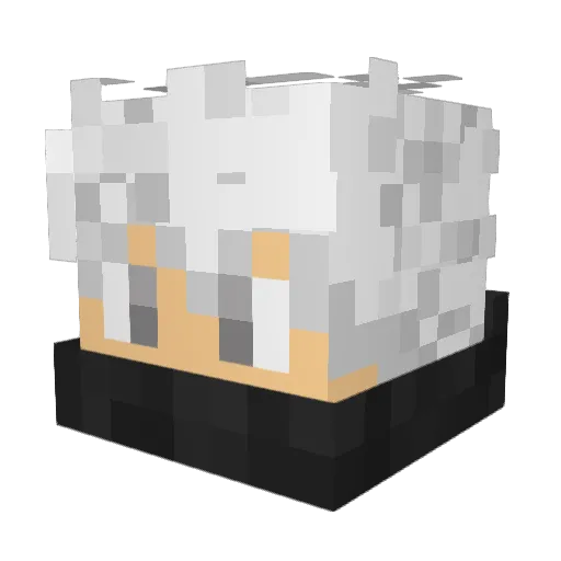 BlackGunxD Minecraft avatar head, 3D render